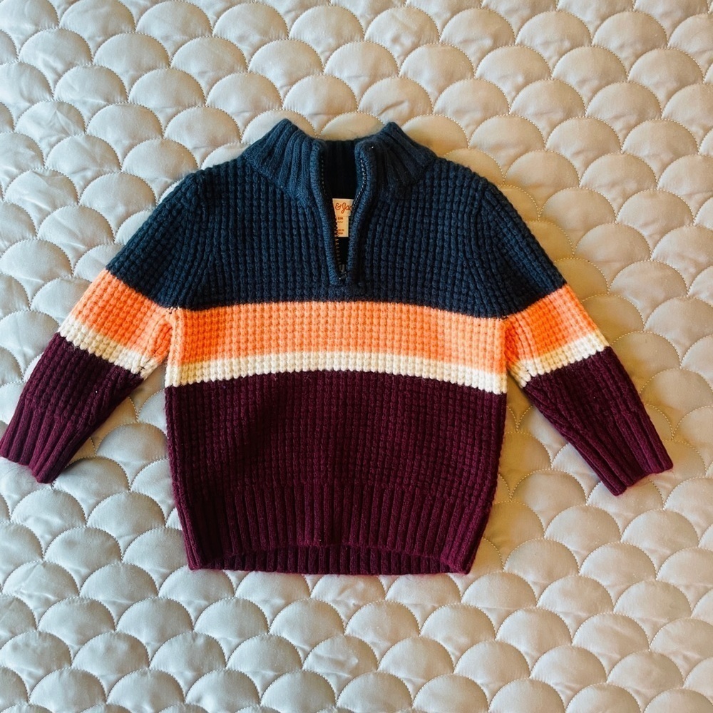 Cat & Jack knit 3/4 zip sweater size 18 months